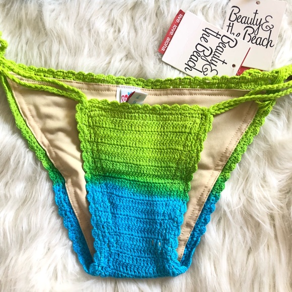 New! Beauty & The Beach • Ombré Crochet Bikini - Picture 3 of 6